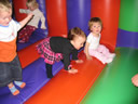 Joseph, Kaitlyn and Chloe on a Jumping Castle at Kid City